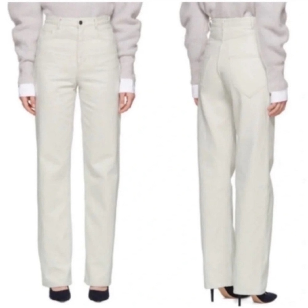 NWT Isabel Marant Luz High Rise Straight Leg Jeans Ecru